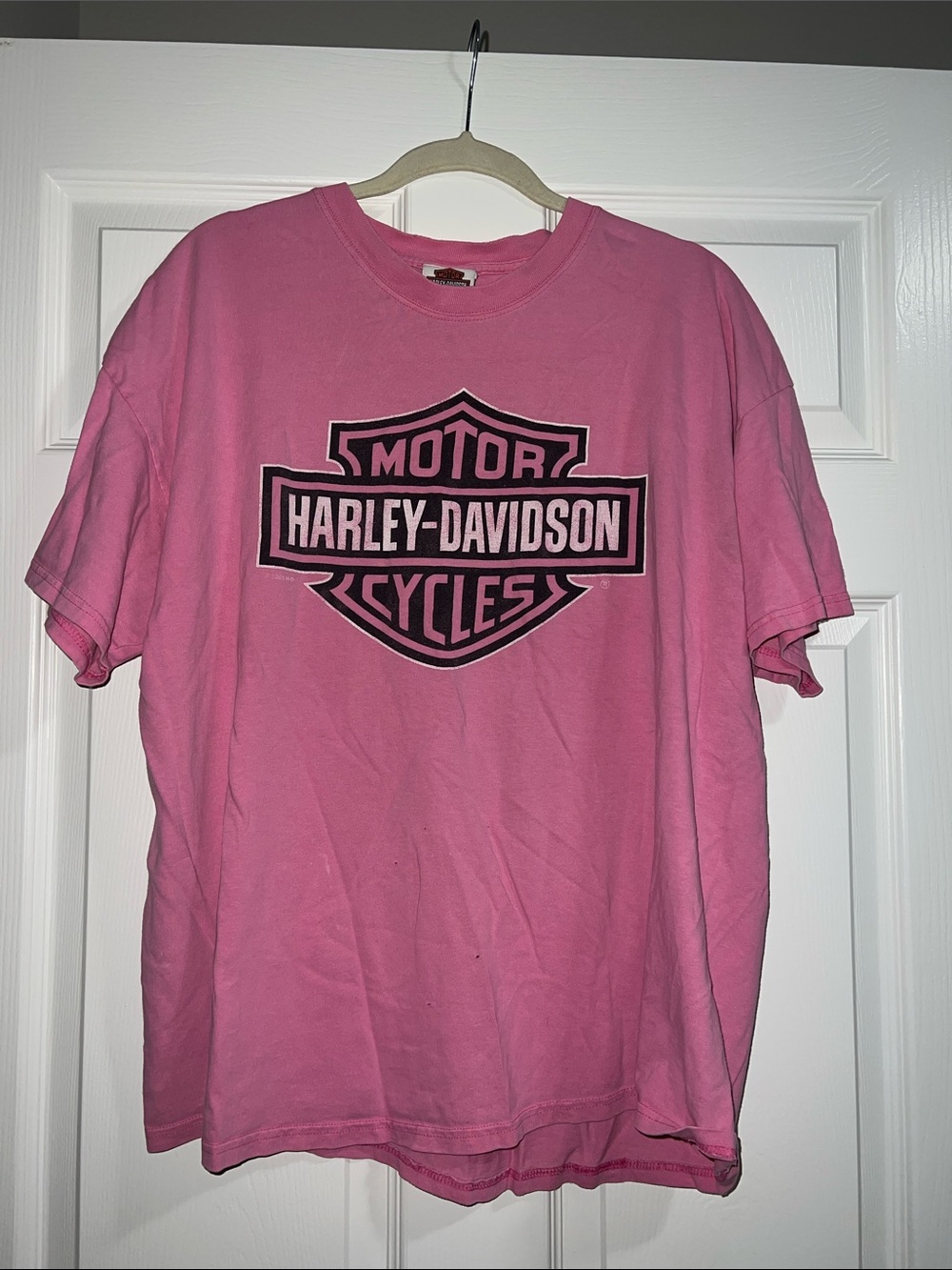 Harley-Davidson Pink Shield Logo Short Sleeve Tee